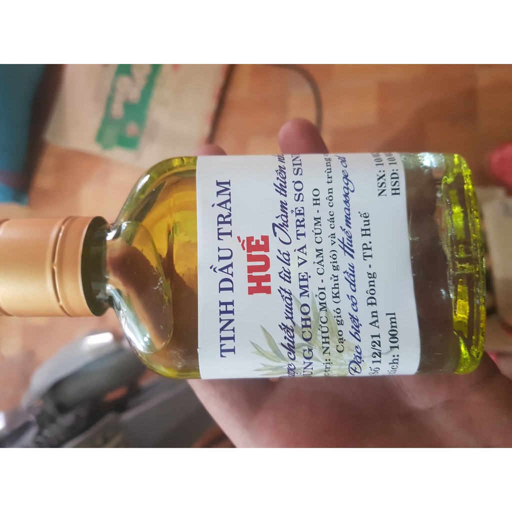 Tinh dầu tràm Huế nguyên chất lọ dẹt 100ml