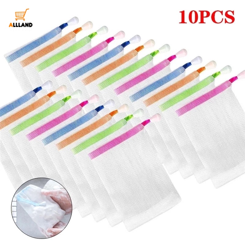 Set 5/10 Túi Lưới Đựng Xà Phòng Hai Lớp Tiện Dụng
