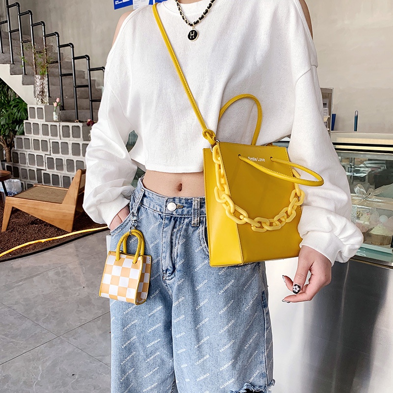 Ielgy Niche Túi Xách Dây Xích acrylic Thiết Kế Theo Phong Cách retro Dành Cho Nữ