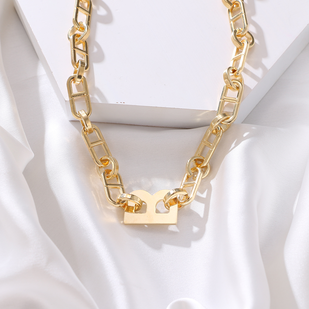 Dây Chuyền Kim Loại Mặt Chữ B Thời Trang Cá Tính Cho Nữ