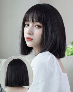 Tóc giả nguyên đầu víc thẳng