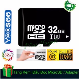 Thẻ Nhớ MicroSDHC 32GB Class10 U3 - BH 12 Tháng