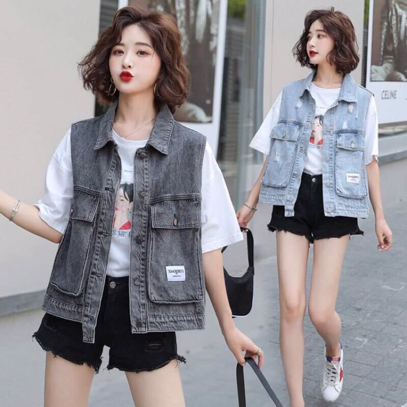 Áo khoác jean gile kiểu dáng năng động NP2243