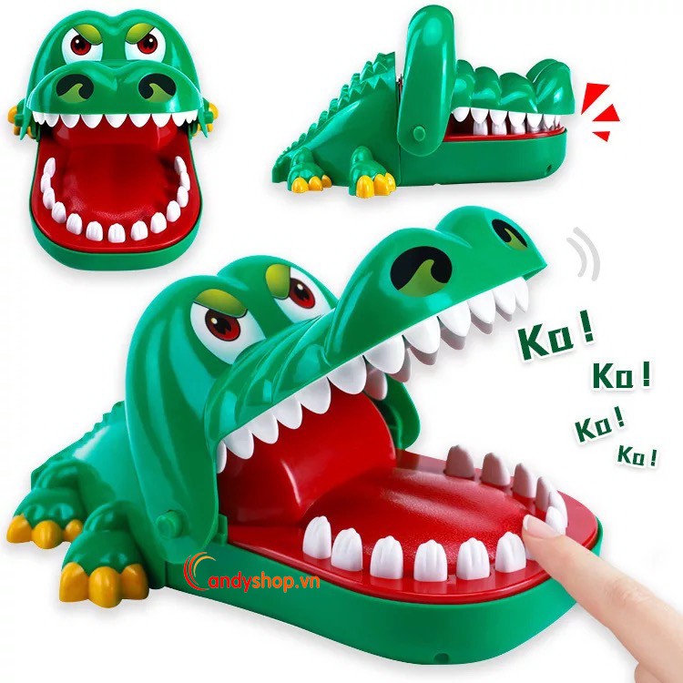 Trò chơi khám răng cá sấu cắn tay khổng lồ size 21 x 14.5 x 13cm - Candyshop88