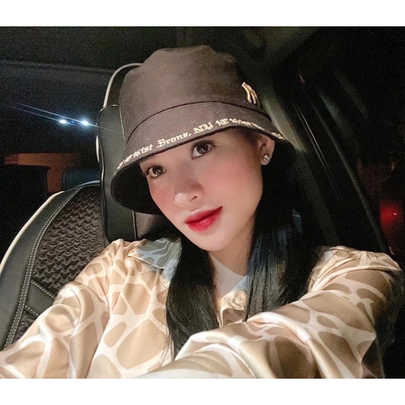 Mũ bucket MLB viền chữ