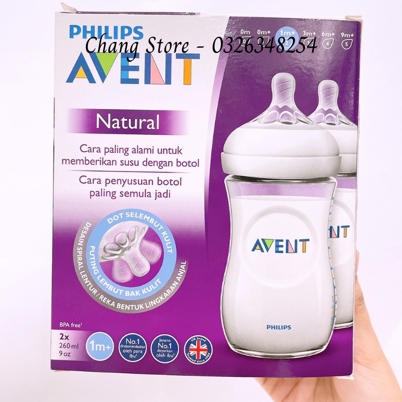 [CHÍNH HÃNG] Set 6 in 1, 4 Bình Philips Avent 125ml, 260ml Dùng Cho Bé Từ 0M+