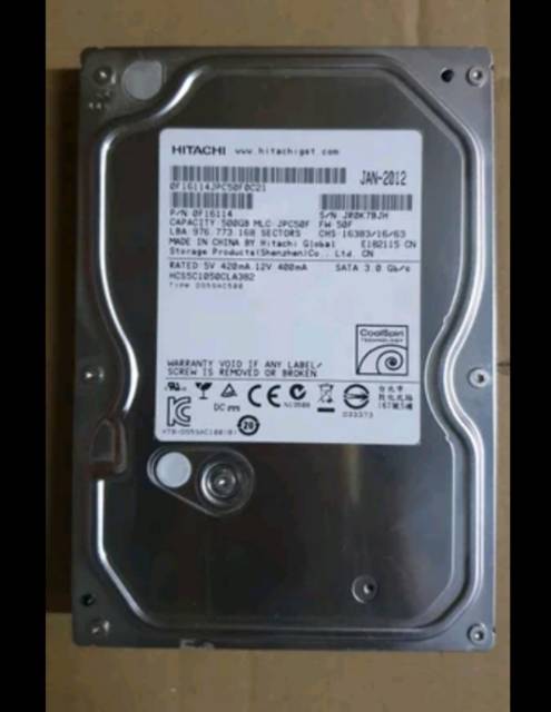 Ổ Cứng Hdd / Hard Drive / Hard Drive / Hitachi 500gb / Sata 3.5 / 7200rpm / Warranty