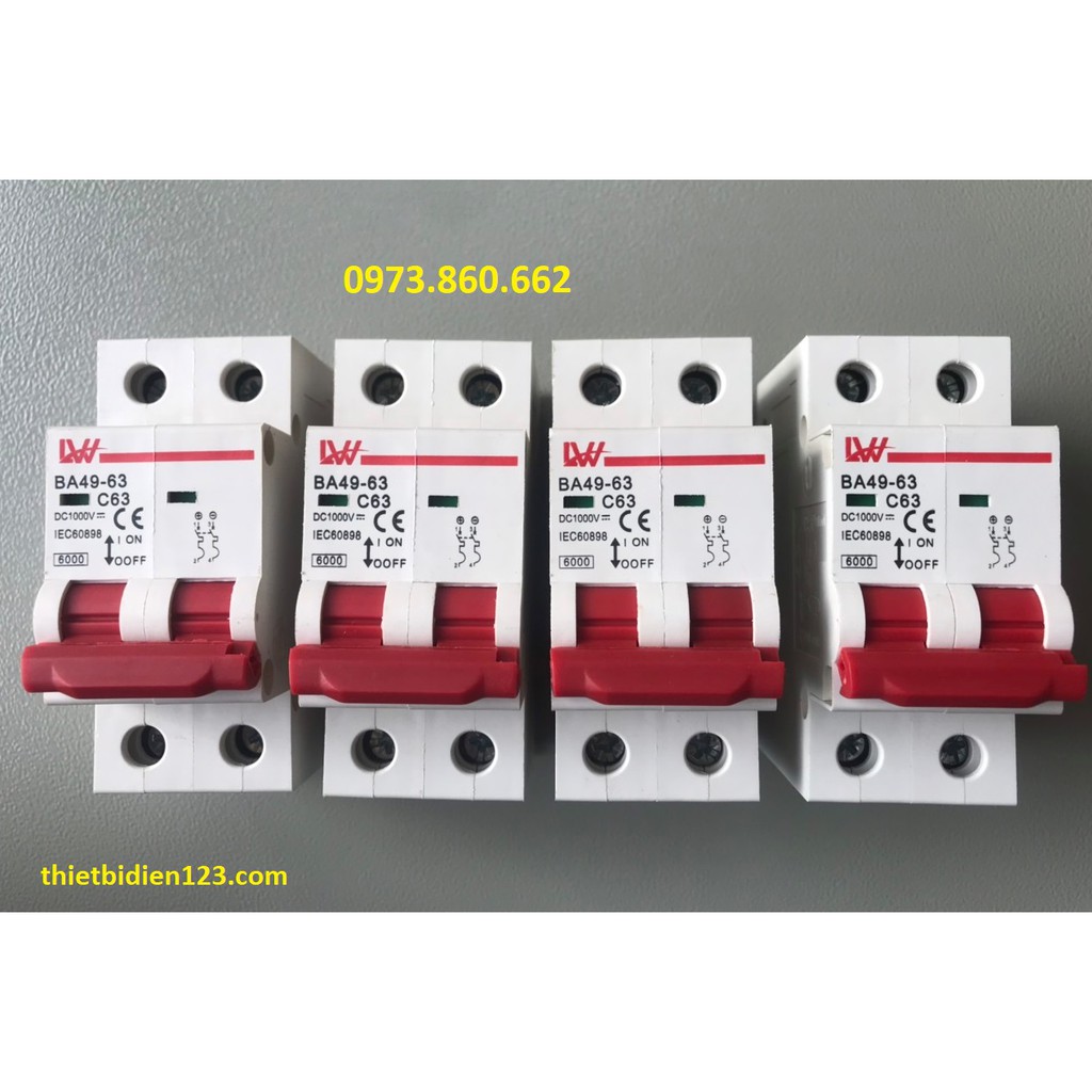 Attomat MCB 4P 1000VDC - ÁT DC 4P 25A-63A
