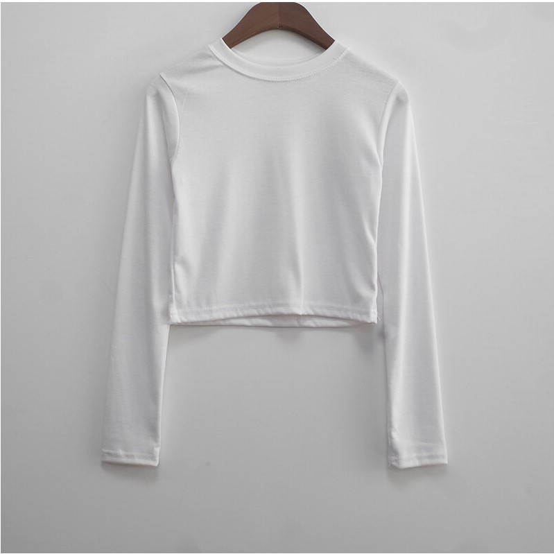 Áo Ôm Lửng Dài Tay Nhiều Màu Hani Crop T J-BLIN