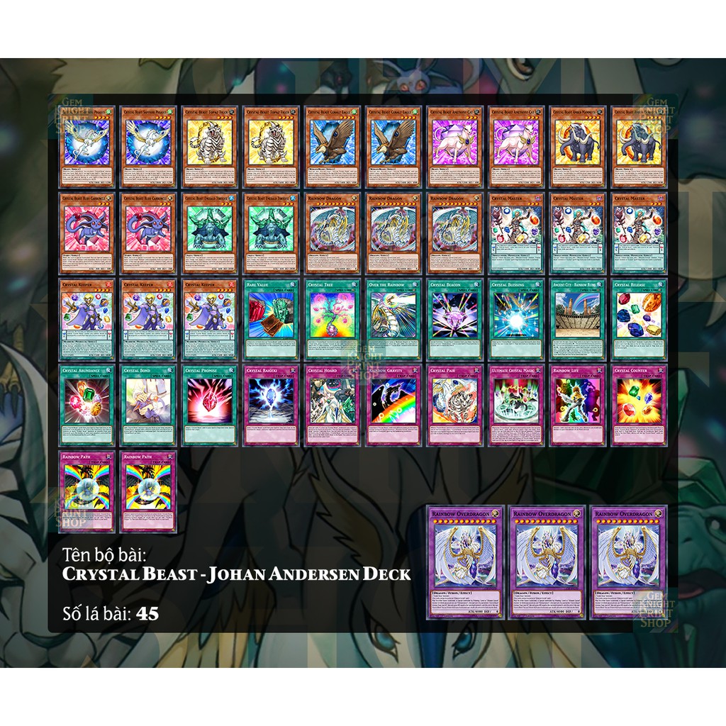 Bộ bài Yugioh - Crystal Beast - Johan Andersen Deck