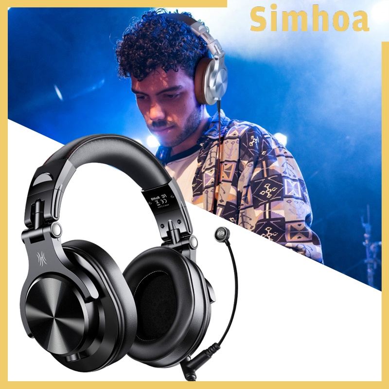 [SIMHOA] A71 Over-Ear Wired Headphones Studio Monitor Headsets with Mic