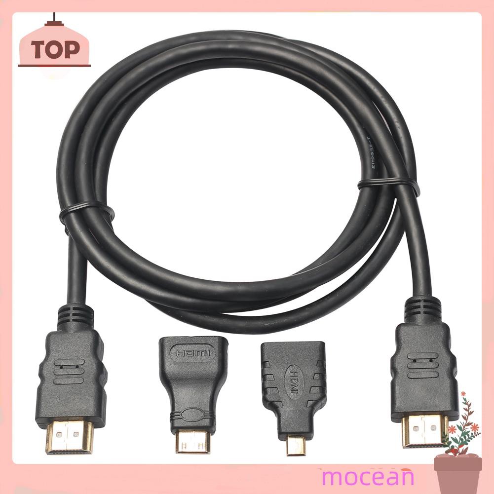 Cáp Chuyển Đổi Tốc Độ Cao 3 Trong 1 Từ Hdmi Sang Micro Hdmi-Compatible Cho Pc Tv Ps4