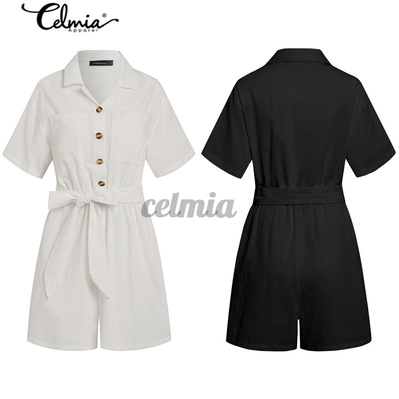 Jumpsuit Celmia Ngắn Tay Có Túi Thời Trang Nữ Tính | BigBuy360 - bigbuy360.vn