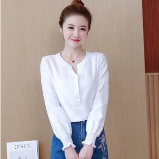 AO SƠ MI KIỂU CỔ NẸP TRÒN XẺ TRỤ HN3205