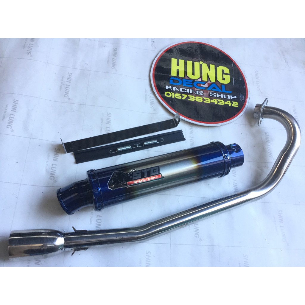 Bộ pô STB titan full cổ pô Exciter 135 độ bô nổ ex