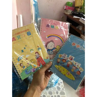 COMBO 3 Tập Sách Thông Minh Tự Xóa Giúp Bé Luyện Chữ Số, Chữ Cái, Vẽ Tranh, Mẹ Dạy Bé Viết Tại Nhà