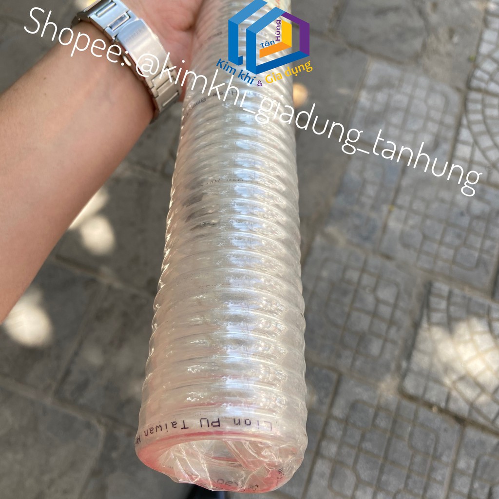 Dây hơi khí nén dạng xoắn màu trắng