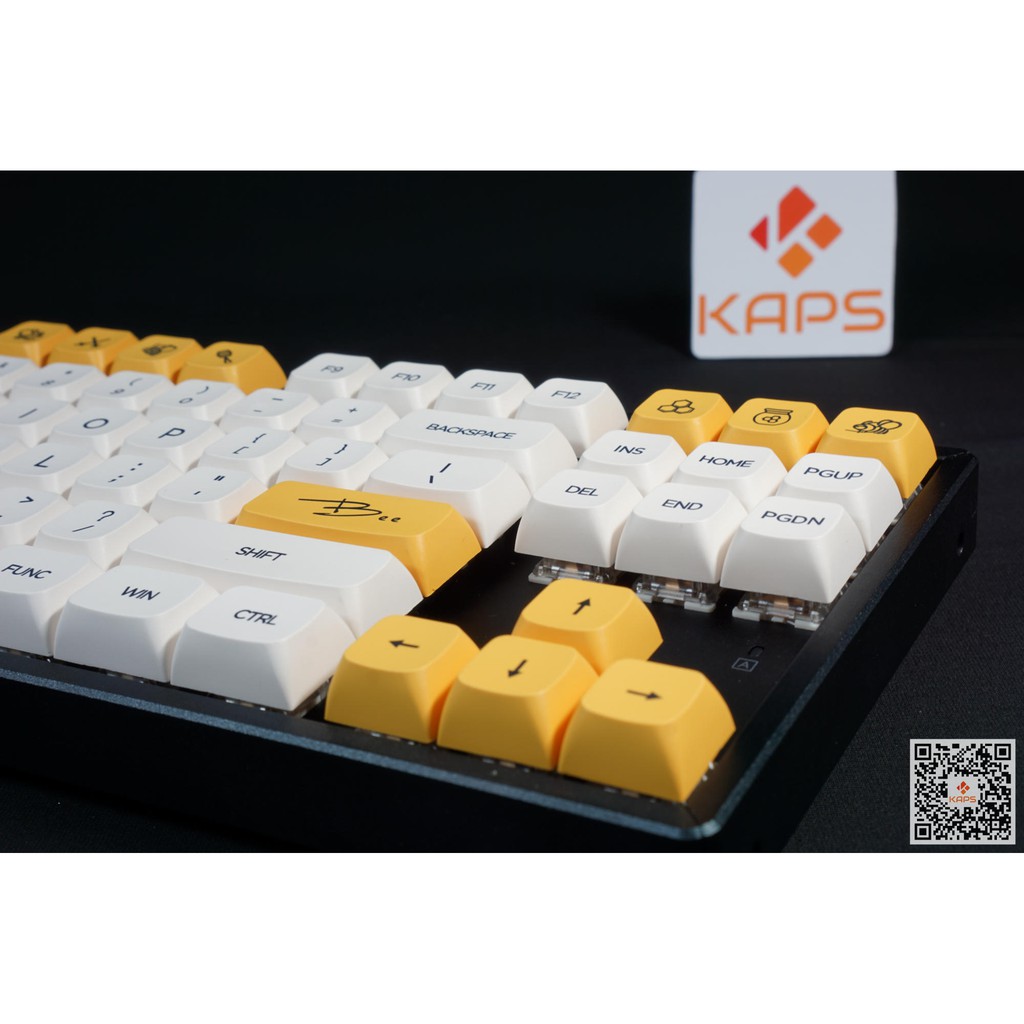 Keycap MILK HONEY BEE - profile XDA - keycap PBT - Dyesub - 140 nút cho bàn phím cơ Filco, Leopold, IKBC, Edra, keychron