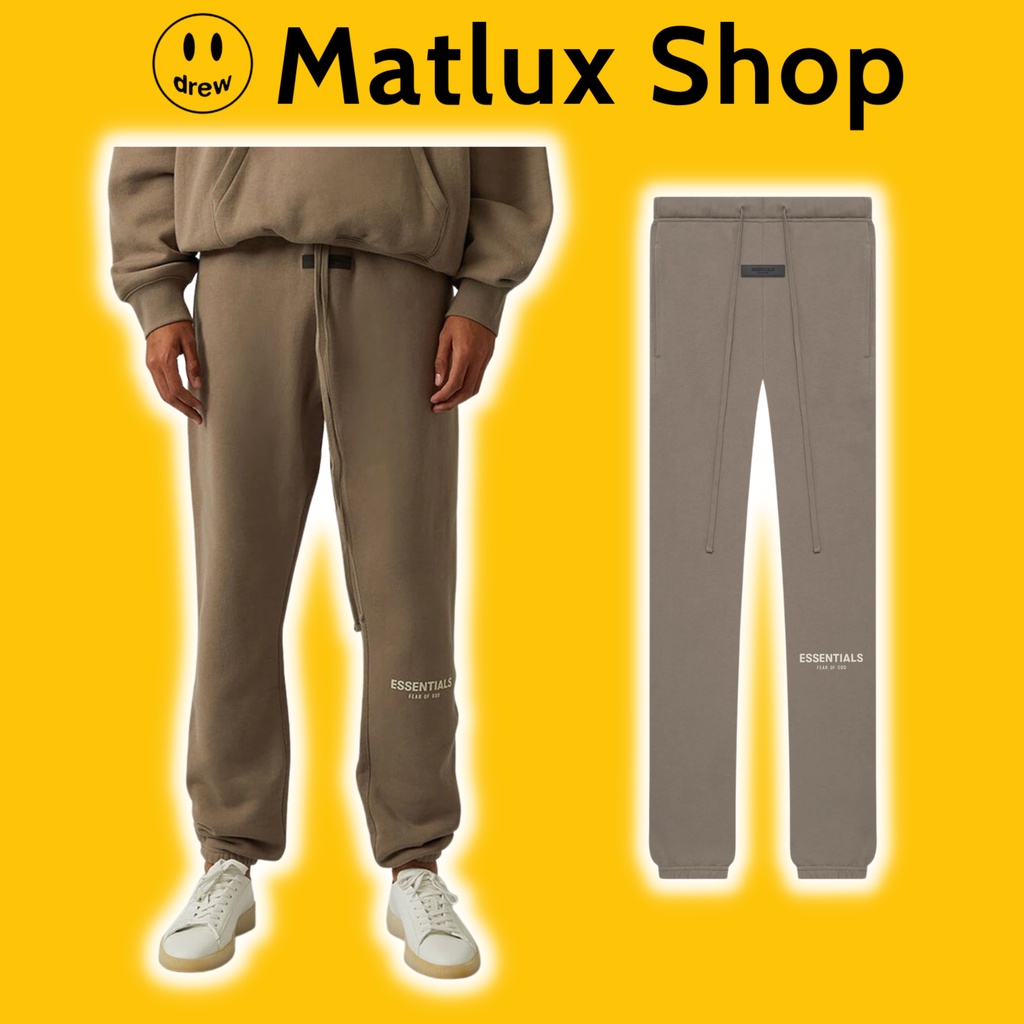 Quần pants FEAR OF GOD ESSENTIALS SS22 Desert in nhung cao cấp, Quần nỉ nam FOG ESSENTIALS chất liệu nỉ bông form rộng