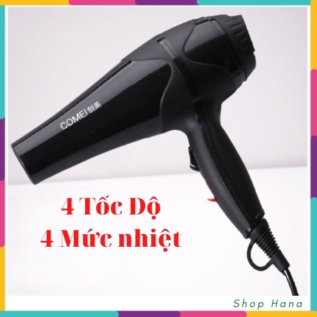 [Bền Đẹp] Máy Sấy Tóc Comei Gió Mạnh 4 chế độ, 4 mức nhiệt khác nhau giúp sấy tóc nhanh khô HNH016