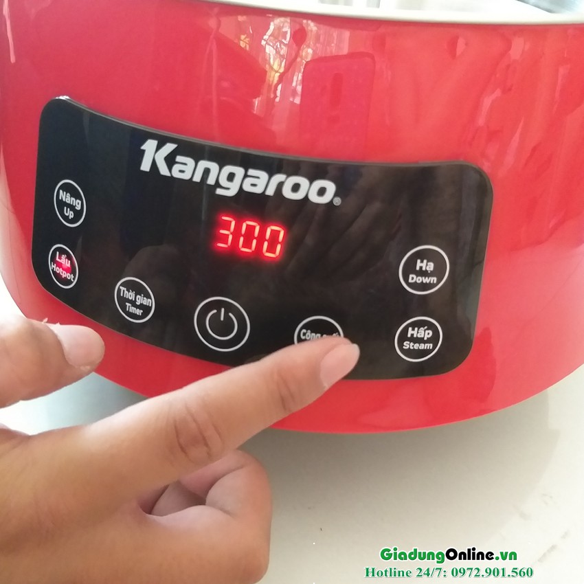 Nồi Lẩu Điện Thang Máy Kangaroo KG279 / KG278 (Trắng/ Đỏ)