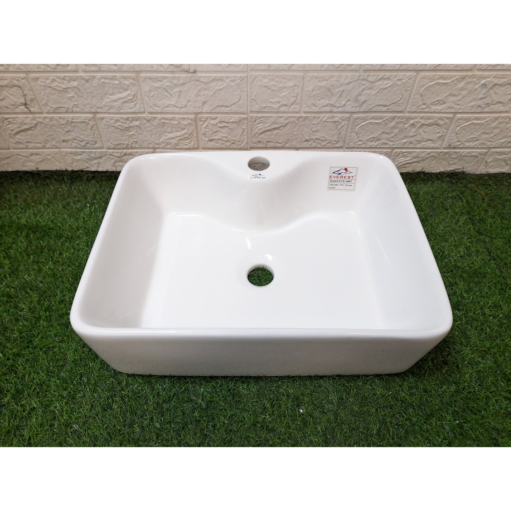 Chậu lavabo đặt bàn, chậu rửa mặt chính hãng EVEREST(tặng xifong khi mua combo)