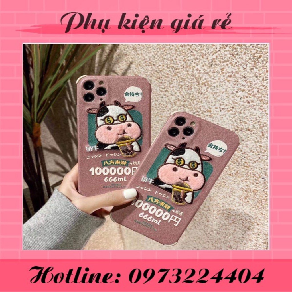 Ốp bò sữa tím thêu dệt cao cấp