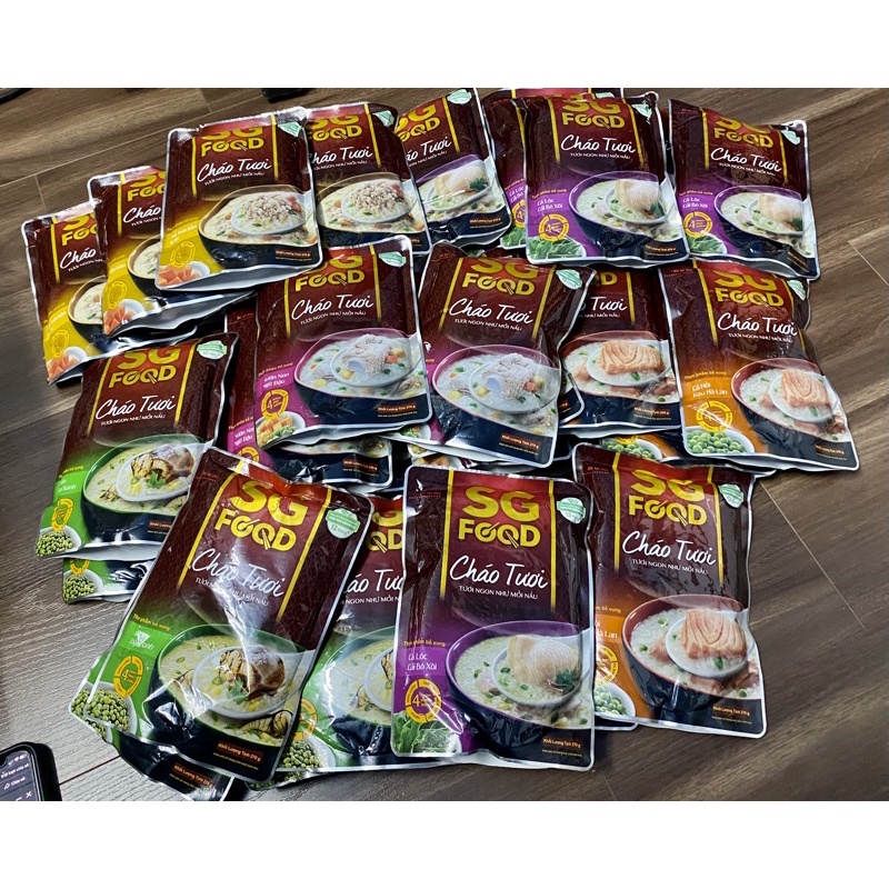 Cháo Tươi Sài Gòn Food ăn liền dinh dưỡng cho bé 270g date 22!
