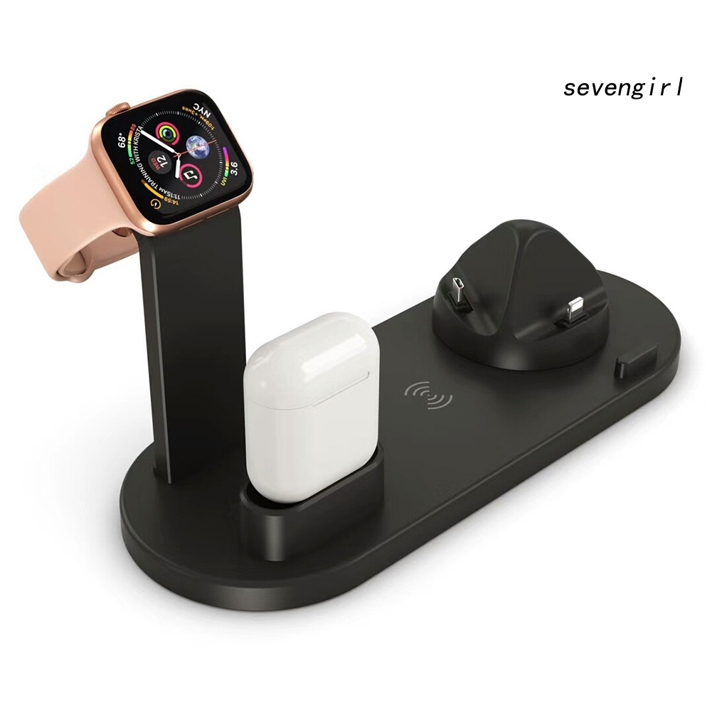 Đế Sạc Nhanh Không Dây 3 Trong 1 Sev-10W Cho Iphone Iwatch