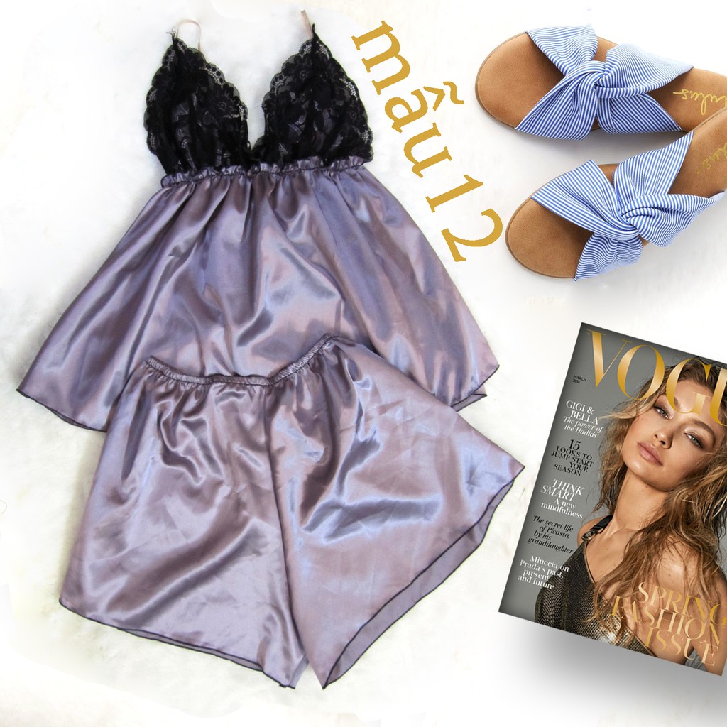 Đồ ngủ sexy satin phối ren hàng bigsize | BigBuy360 - bigbuy360.vn