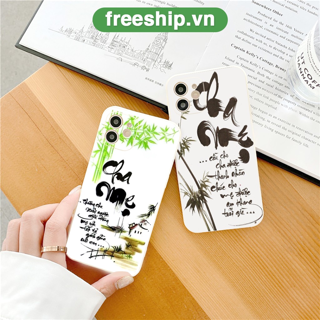 Ốp lưng iphone câu ca dao về cha mẹ tình cảm ý nghĩa viền vuông ốp điện thoại iphonex/xr/xsmax/se2020/7/8/plus/11/12/13