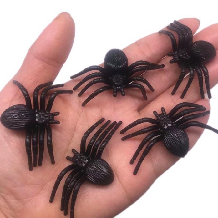 1 Con Nhện To Đen Ghớm Ghiếc Chân Dài Giả Đồ Chơi Nhện cao su.nhện đồ chơi cao su.nhện giả