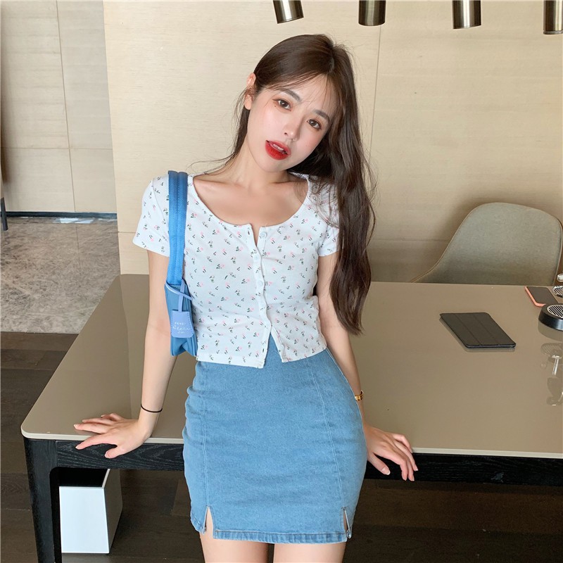 Chân váy jeans co dãn 11263