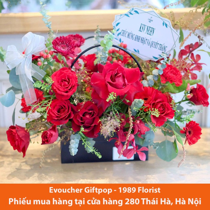 Hà Nội [Evoucher] Phiếu quà tặng áp dụng tại cửa hàng Hoa 1989 FLORIST trị giá 1.000.000 VNĐ