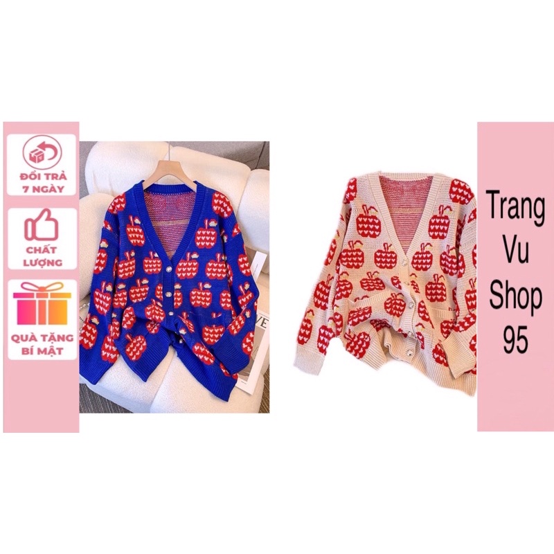 Áo len cardigan quả táo Quảng Chau loại 1 ,ao len phom dáng trẻ trung năng động hàng freezsie