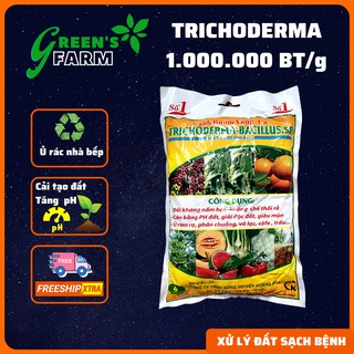 Trichoderma siêu nấm Bacillus Green Farm dùng ủ phân chuồng ủ đất trồng rau gói 1kg MS184