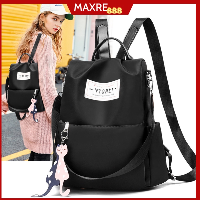 Balo Nữ Thời Trang, Khóa Kéo Mặt Sau Lưng Chống Trộm Vải Dù Trượt Nước ( BL02 )