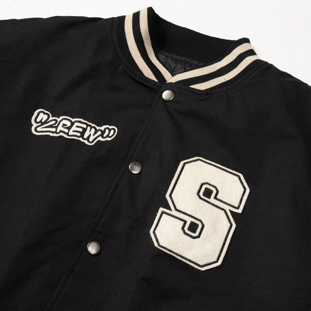 Áo Khoác Bomer Varsity Chất Da Lộn Thêu Cao Cấp Form Rộng Unisex 2 Màu