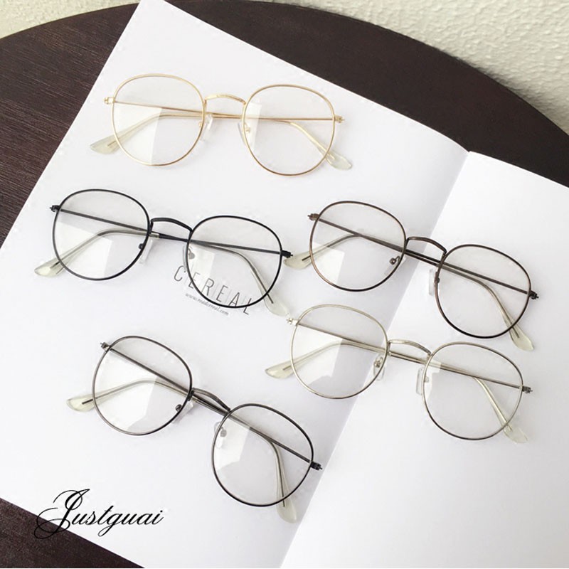 [Mã FAMAYFA giảm 10K đơn 50K] Mắt kính Nam Nữ Khung tròn kim loại Thời trang Đơn giản | BigBuy360 - bigbuy360.vn