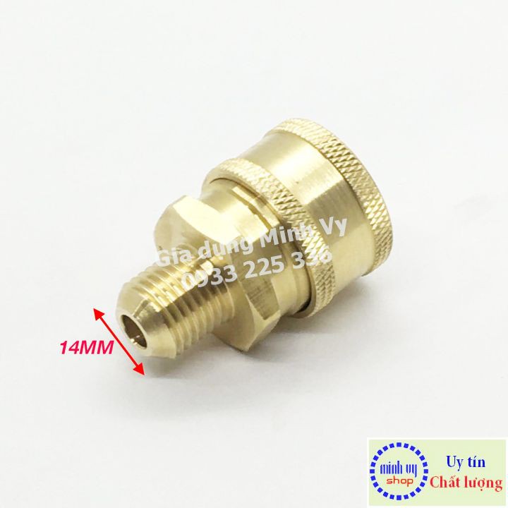 Khớp nối nhanh CÁI 3/8 inch - ren NGOÀI 14mm lồi