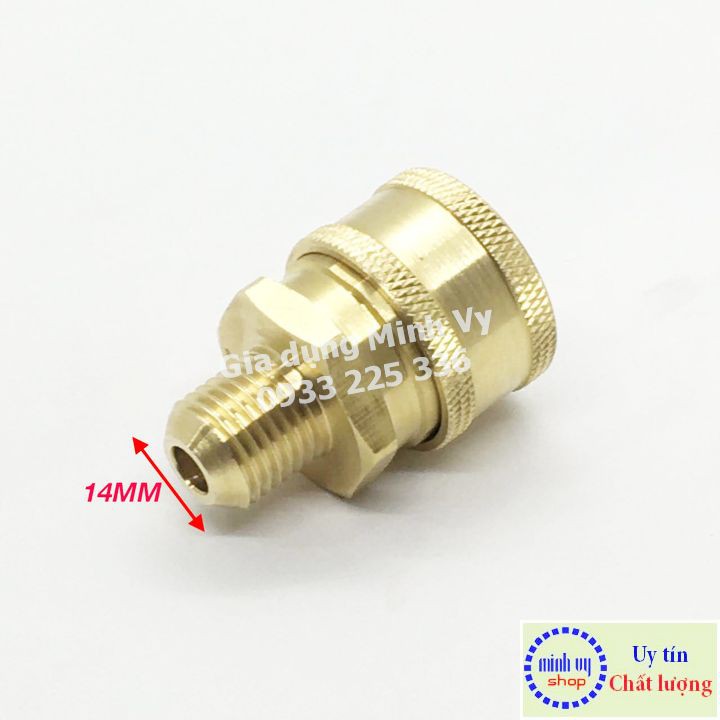 Khớp nối nhanh cái 3/8 inch - ren ngoài 14mm lồi