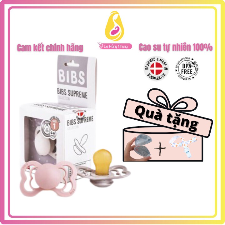 Ti Giả Bibs Loại Dẹp, Mềm Tựa Vú Mẹ, Giúp Bé Dễ Đi Vào Giấc Ngủ - Nhập Khẩu Đan Mạch 0-36 Tháng