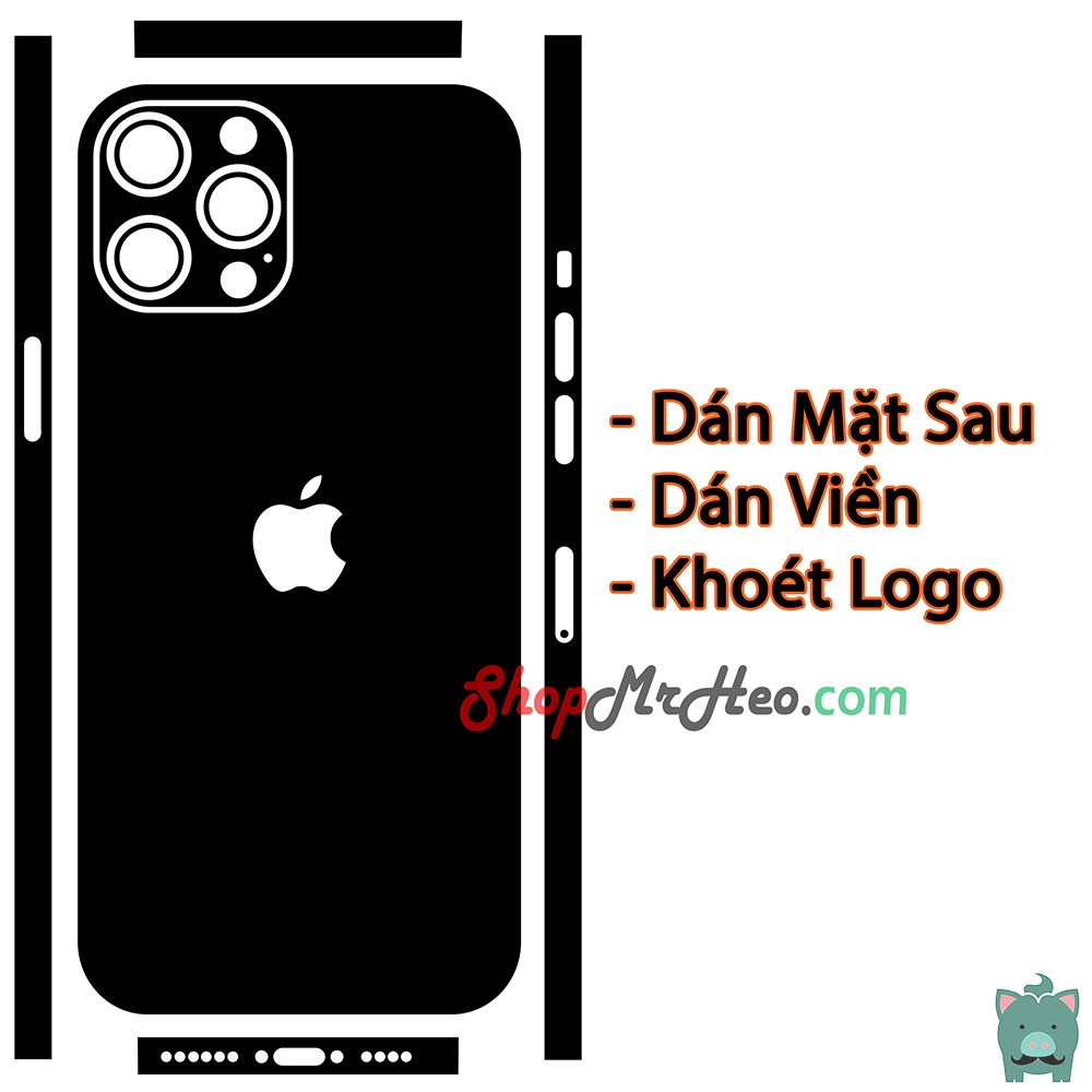 (Mua 1 tặng 1) SKin Dán Full Mặt Sau Lưng Và Viền Iphone 12 Pro