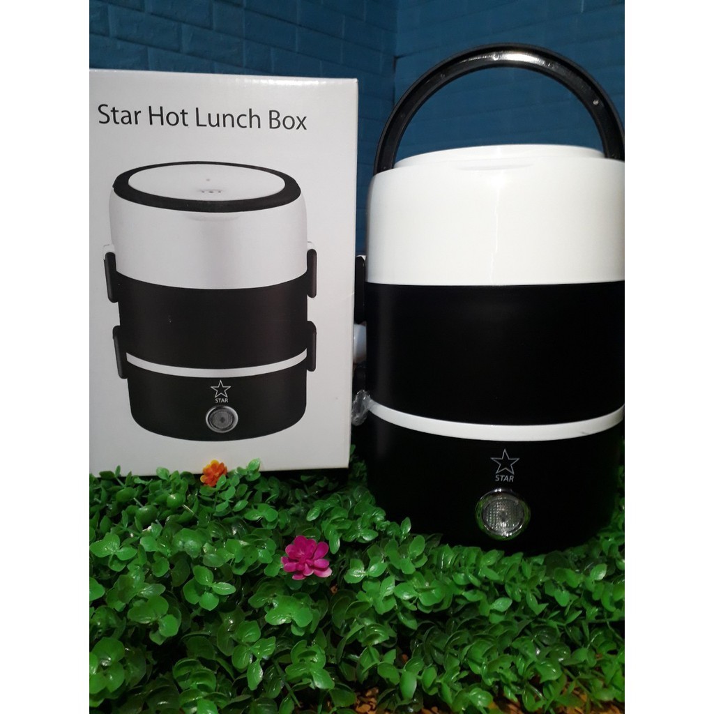 [XẢ KHO+FREE SHIP]  Hộp cơm hâm nóng cắm điện inox 3 tầng star | BigBuy360 - bigbuy360.vn