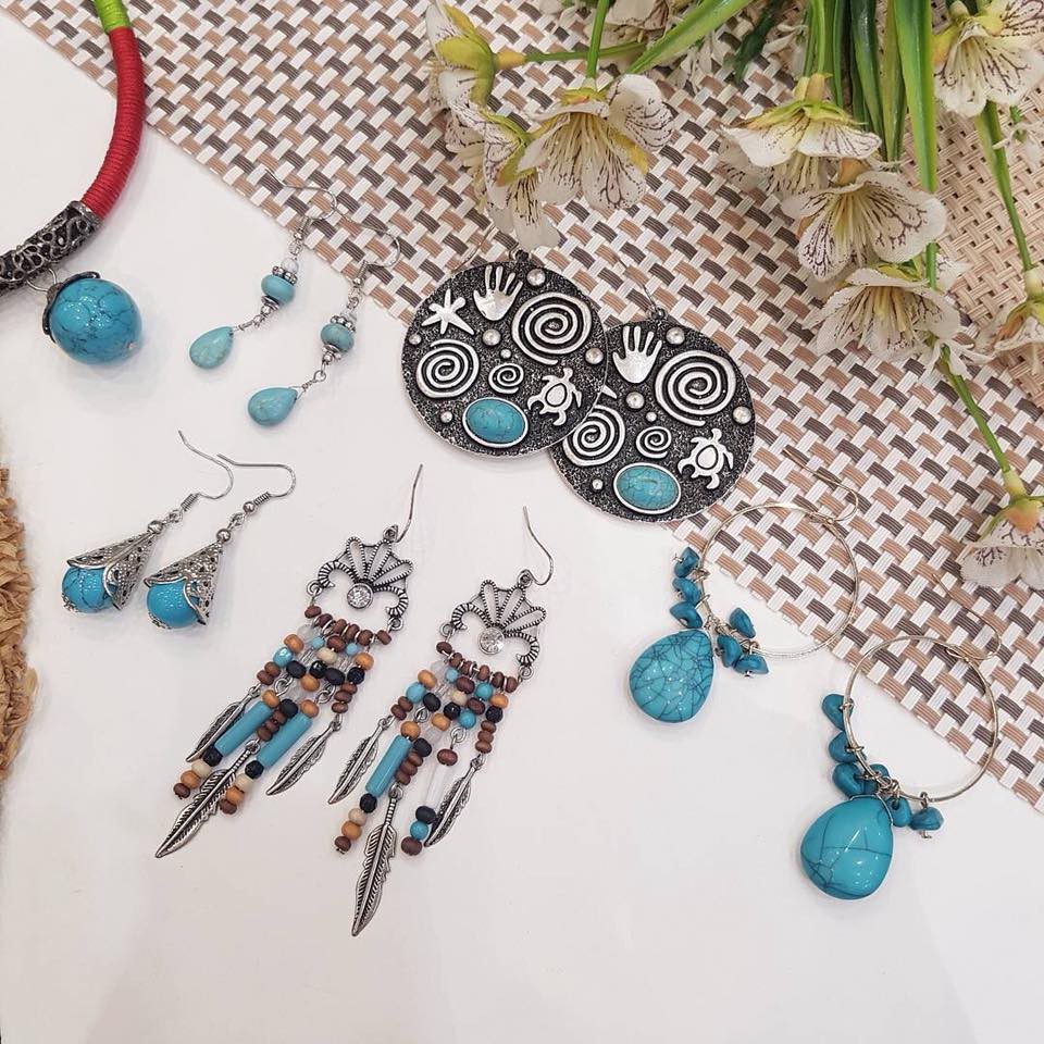 Set hoa tai boho