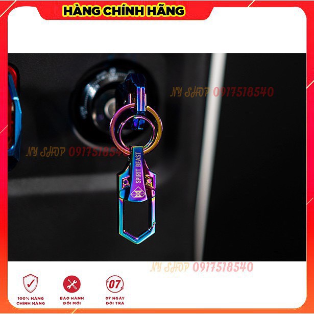 COMBO MÓC KHÓA SPIRIT BEAST VÀ ỐP CNC SMARKEY SPIRIT BEAST CHÍNH HÃNG CHO SH, SH MODE, CUB 125, PCX  - LOẠI 3 NÚT( 2 MÓN