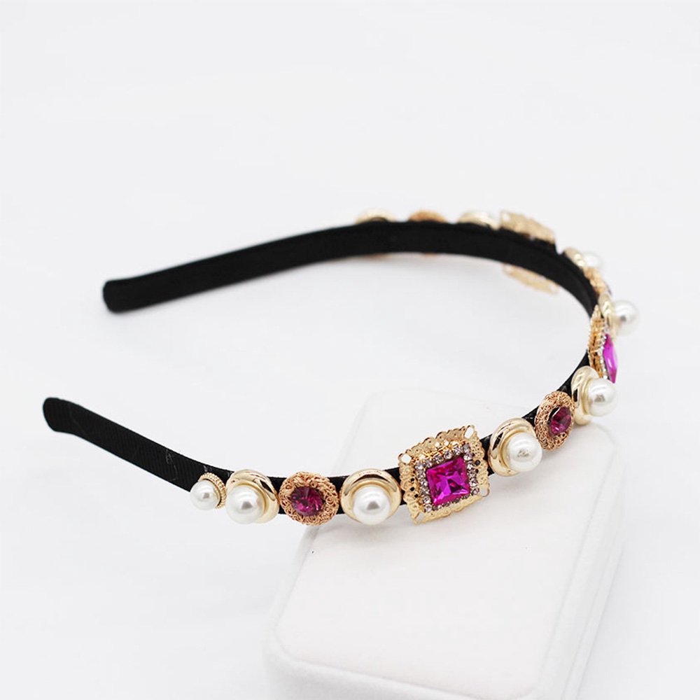 Băng Đô Cài Tóc Cô Dâu Đính Hạt Ngọc Trai Giả