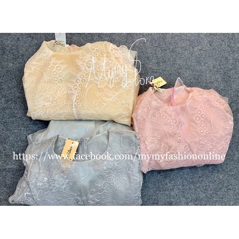 Đầm dự tiệc mặc cưới TRIPBLE T DRESS tay dài phối ren -Size M/L - MS269V