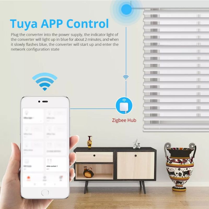 [ Pin ] Động cơ rèm cuốn Tuya Zigbee 3.0 ZM25 sử dụng Pin