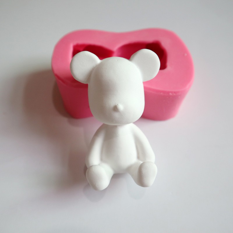 Khuôn Silicone Tạo Hình Làm Bánh Kẹo Hình Chú Gấu 3D DIY
